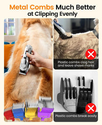 oneisall Dog Clippers for Grooming Thick Heavy Coats – Essentials for Dogs - Silver Pro Dog Clipper - image 3