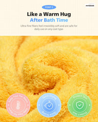 Ultra Absorbent Pet Towel, Quick-Drying - Yellow / Small - image 3