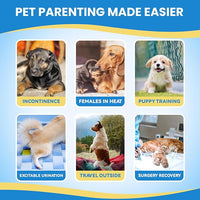 IMMCUTE Female Dog Diapers 30 Count,Super Absorbent Disposable Dog Diapers Female with Flash Dry & Leakproof, Doggie Diapers for Heat Cycle,Excitable Urination (X-Small)