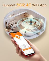 Automatic Cat Feeder 2 Cats - 5G WiFi Pet Feeder with APP Control, 6L Dry Food Dog Feeder with Blockage Alarms, 1-10 Meals Per Day
