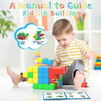 Large Magnetic Blocks,56PCS 1.34in 3D Building Cubes for Kids Ages 3+ – Fun for Kids & Family - 56PCS（1.34in） - image 4