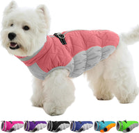 Dog Winter Jacket Cozy Reflective Waterproof Windproof Warm Pet - Small / BerryPink