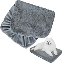 Dog Bed Covers Soft Plush Replacement Washable, Cover Only - 44"L x 35"W x 6"Th / 2