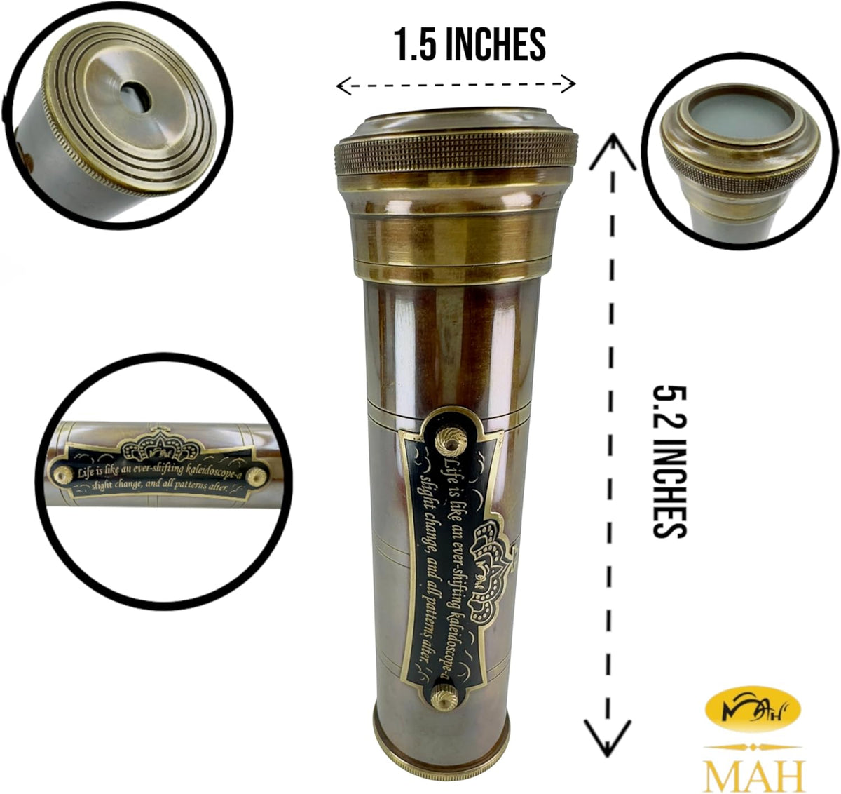MAH Handcrafted Brass Kaleidoscope - Kaleidoscope – Wonder Edition 1 - image 3