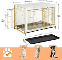 HOOBRO Dog Crate Furniture, 38.6" Large Dog Kennel Indoor - 38.6"L x 25.6"W x 26.9"H / White - image 3