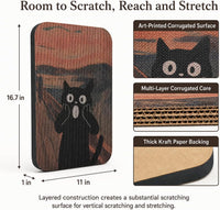 Cat Wall Scratcher, Art Cat Scratching Board for Indoor Cats – Essentials for Cats - Goldfish & Scream - image 2