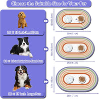 Cat Food Mat Small, 20''x12'' Absorbent Cat Feeding Mat - 20''x12'' / Purple Star - image 3