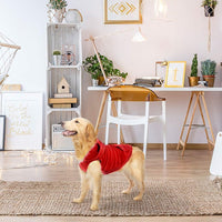 Fleece Dog Hoodie with Pouch, Green S – Essentials for Dogs - X-Large / Red - image 3