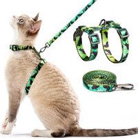 Adjustable Cat Harness and Leash Set Escape Proof – Essentials for Cats - Green Cat Whispers, Adjustable
