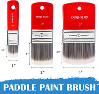 Falling in Art large 8 inch flat paddle paint brush with stainless steel ferrule - view 29