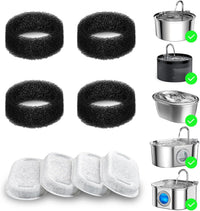 Cat Water Fountain Filter Replacement 16 Pack - 4+4