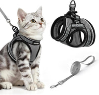 rabbitgoo Cat Harness and Leash Set, Step-in Soft Vest - M / Grey