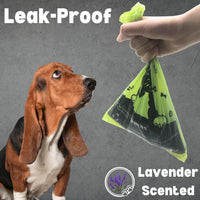 Doggy Poop Bags with Dispenser Dog Waste Pickup Bags Refill Rolls Cat - Green (32 Rolls Scented) - image 4