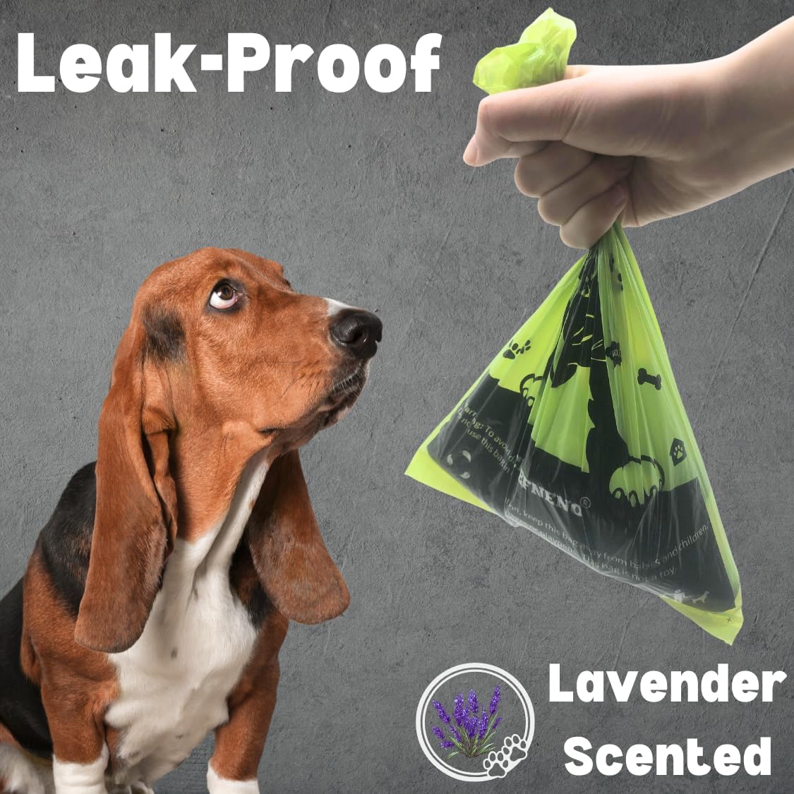 Doggy Poop Bags with Dispenser Dog Waste Pickup Bags Refill Rolls Cat - Green (32 Rolls Scented) - image 4