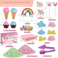 Aliex farm sensory bin with play sand, take-apart trucks and farm animals in a lidded box - view 3