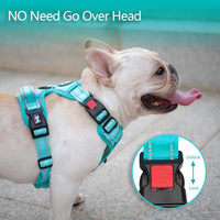 PoyPet No Pull Dog Harness Medium with Front Clip & Neck Release - XL / Mint Blue(Matching Trim) - image 2
