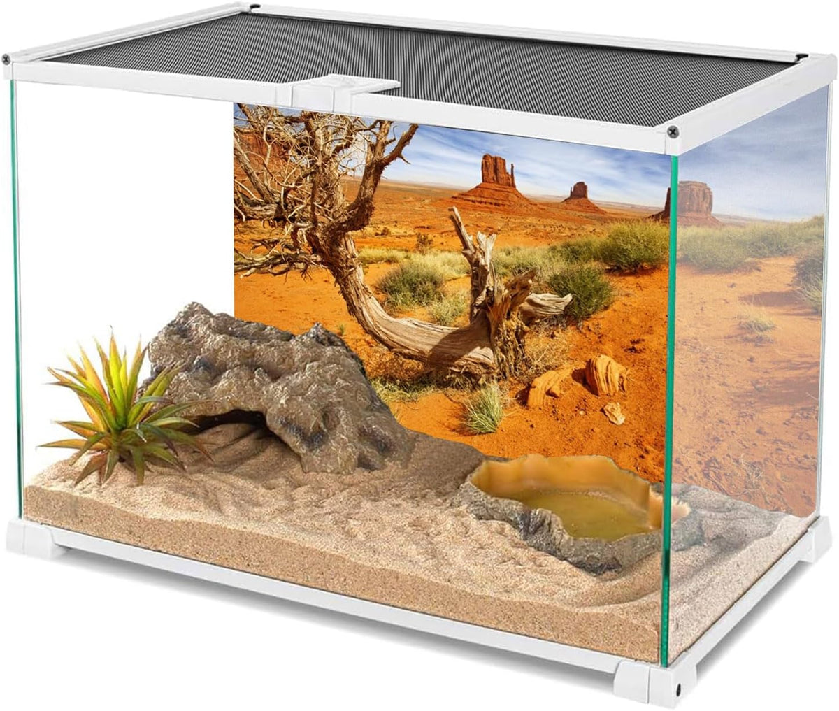 AWERT 36x18 in Terrarium Backdrop Orange Desert Reptile Habitat - 36x20in/90x50cm - image 3