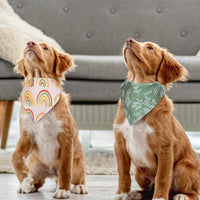 Whaline 4 Pcs Boho Pet Bandanas, Daisy Rainbow Floral Flower – Essentials for Dogs - image 4