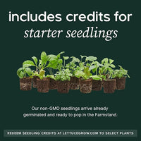 Farmstand Starter Kit + 12 Seedling Credits | Tiny Hydroponic Growing System Kit | Self-Watering Outdoor Vertical Garden Planter Tower | 3ft 8in | Made in USA
