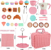 Viwulute afternoon tea party set with pretend play food toys - view 4