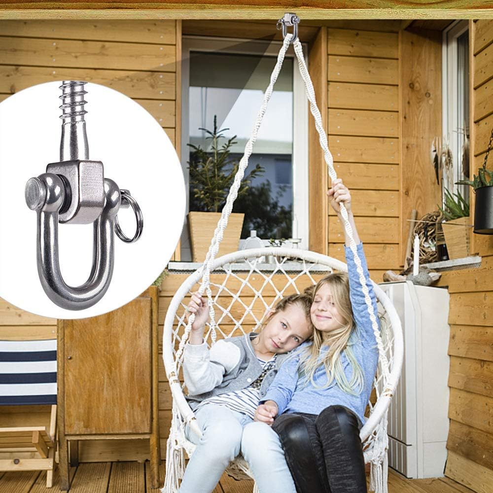 SELEWARE stainless steel swing hangers 2 pack, heavy duty eye hooks for wood beams - view 30