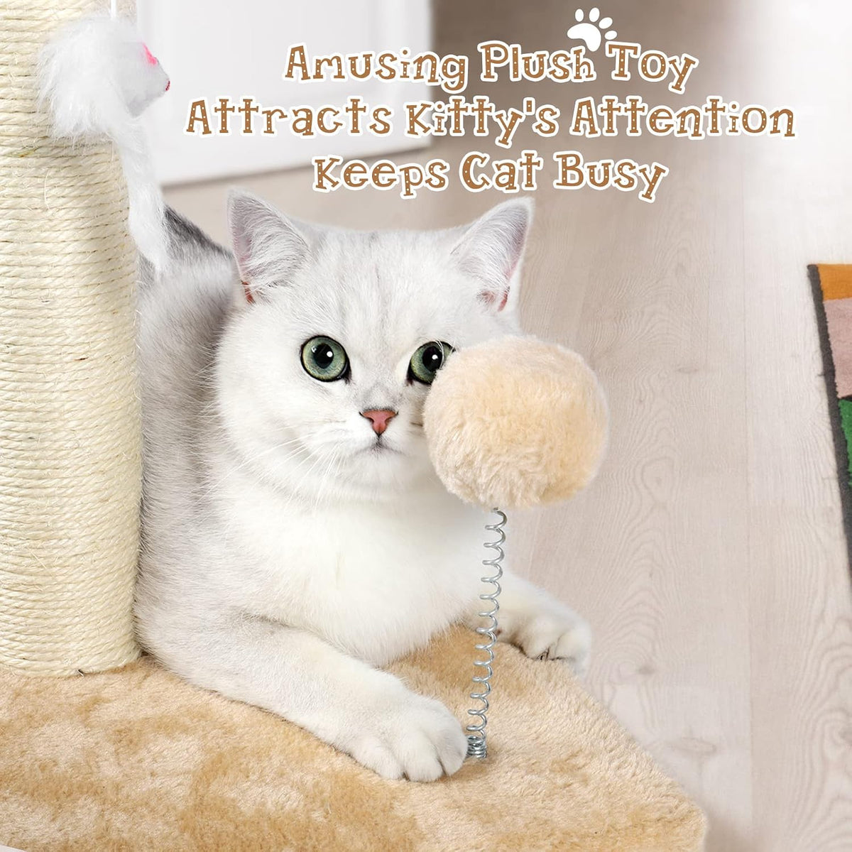 ANWA 32" Tall Sisal Cat Scratching Posts Tree for Indoor Cats Adults - Basic Cat Post - image 3