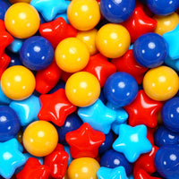 Star Ball Pit Balls for Toddlers, Ball Pool Play Tent - Classic Blue Red / 100