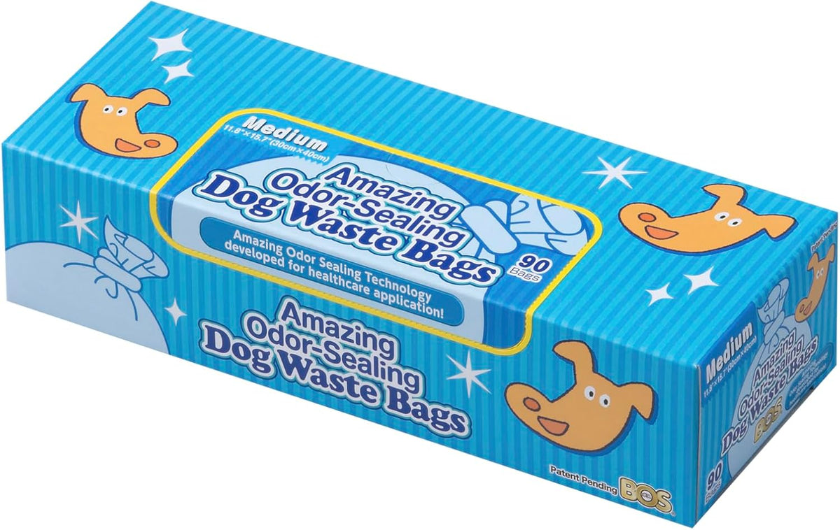BOS Amazing Odor Sealing Dog Poop Bags - 90 Count (Pack of 1)
