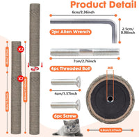 PowerKing Natural Sisal Replacement Scratching Post - 15.7''+15.7''+7.87''+7.87'' (2.67''Thick) / Grey - image 4