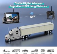 Wireless Backup Camera, 9 Inch HD 1080P Loop Recording Monitor with 2 Rear View Camera System for Cars, Trucks, RV, Trailers, IP69K Waterproof 152° View Camera, Stable Wireless Signal (W902)