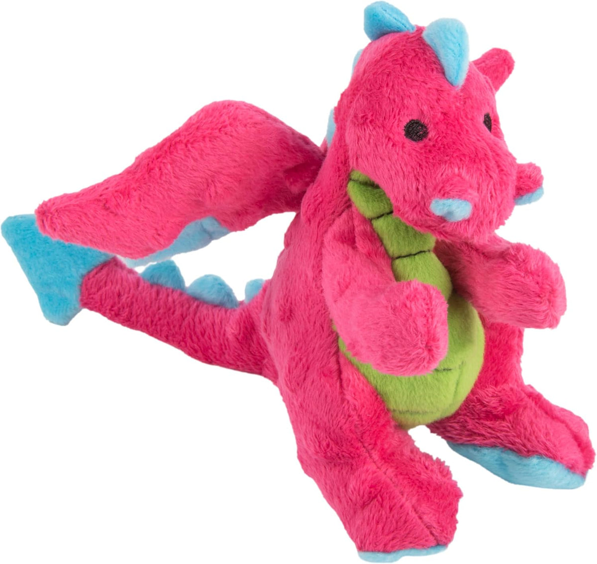 goDog Bubble Plush Dragons Squeaky Dog Toy - Dragons (Pink) / Small (Pack of 1)