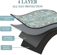 Qeils Washable Pee Pads for Dogs, Reusable Puppy Pads 72"x72" Super Absorbent Leakproof Extra Large Dog Training Pads, Non-Slip Potty Pads for Floor, Bed, Kennel, Whelping Pads Litter Mat