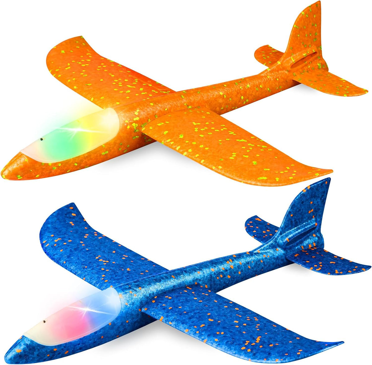 2 Pack LED Light Airplane - Yellow and Blue