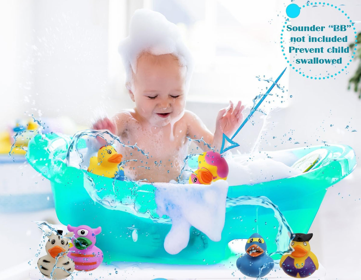 100 Assortment Rubber Duck Toy Duckies for Kids - 20-Pack - image 4