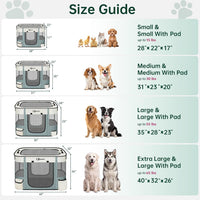 Siedihit 31" Dog Playpen, Cat Puppy Pen - Medium / Grey - image 2