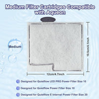 10 Pack Medium Filters Cartridges Compatible with Aqueon QuietFlow LED PRO Power Filter Size 10, E Internal Power Filter Size 20,10 Gallon Fish Tank