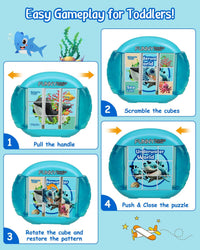 Rotating Puzzle for Toddlers Kids 3+, Travel Essentials Toys – Fun for Kids & Family - Marine Life - image 3