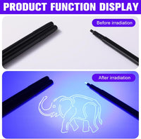 Tegeme 4 invisible ink pens with 4 mini UV marker flashlights in black - view 14
