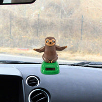 YDEROD sloth solar dancing figure in beige resin for a car dashboard - view 8