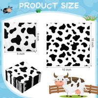 Chengu cow print napkins, 100 pack of 2 ply paper party napkins - view 2
