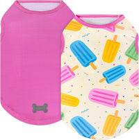 KYEESE 2Pack Dog Shirts for Medium Large Dogs Breathable Mesh Tank Top – Essentials for Dogs - Large (13-19lbs) / 6# 2Pack (Ice Pop+Pink)