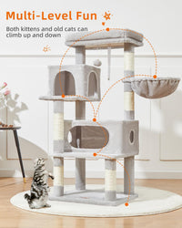 Taoqimiao Cat Tree, Suitable for Kittens - Light Gray / 49.2 Inches - image 3
