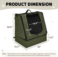 apollo walker Portable Cat Litter Box With Waterproof bag and Lid - Green / Medium - image 2