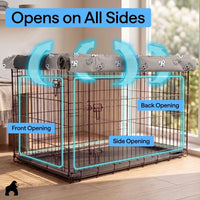 GORILLA GRIP Dog Enclosure Crate Cover Kennel Cage Topper 42in - Taupe Dogs / 42" X 28" X 30" - image 4