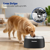 All Stainless Steel Dog Water Bowl No Spill - Black / 4L - image 4