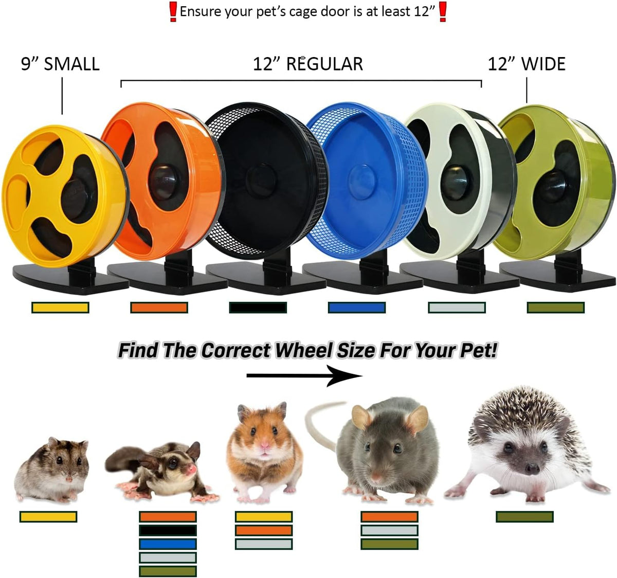Silent Runner Pro, Sugar Glider Exercise Wheel - Black with Attachment - image 4