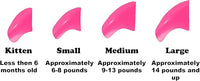 40 Pack Soft Nail Caps for Cat Claws HOT Pink Medium