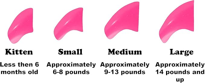40 Pack Soft Nail Caps for Cat Claws HOT Pink Large