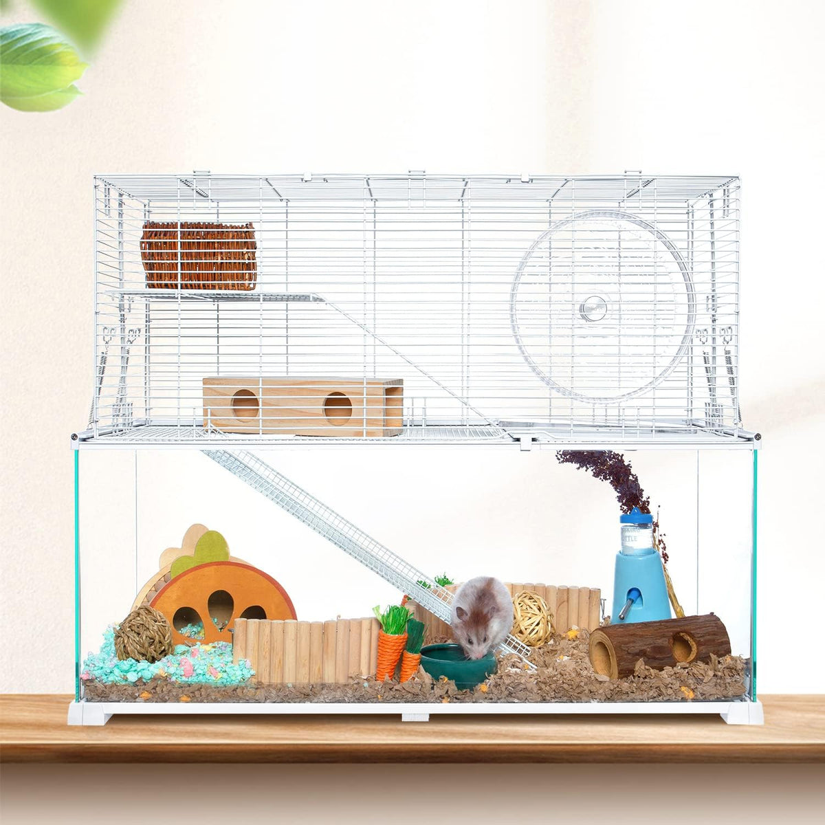 3 Tiers Large Hamster Cages Glass - 30"L x 12"W x 24"H - image 2