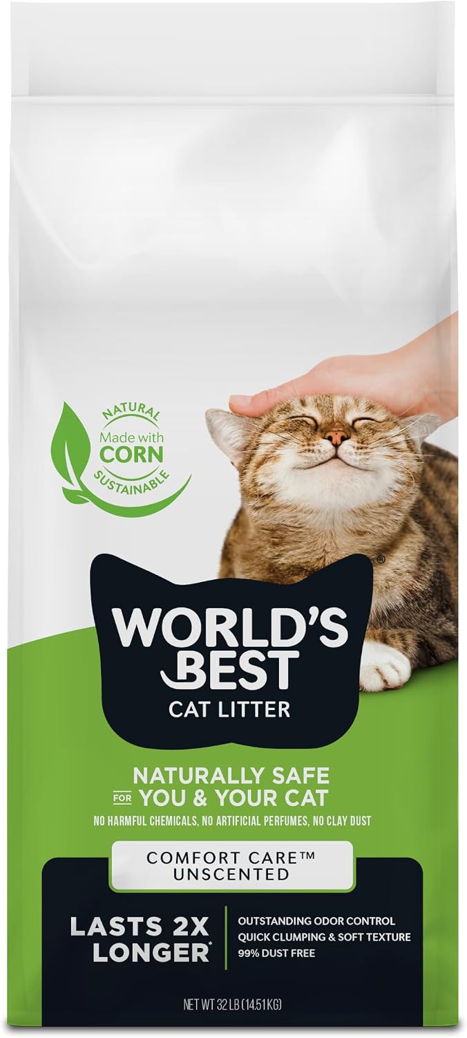 World's Best Cat Litter, Comfort Care, Unscented, Odor Control - 32 lb - image 2